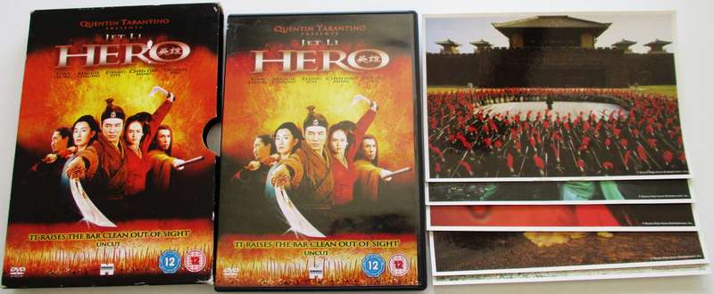 HERO UNCUT Jet Li Quentin Tarantino with postcards DVD [BBOX 2]