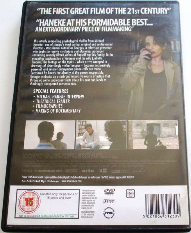 HIDDEN DVD [BBOX 2] French with English Sub titles
