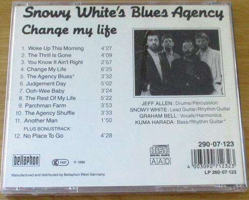 SNOWY WHITE'S BLUES AGENCY Change My Life CD [Shelf G Box 17]