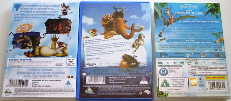 ICE AGE 1 + 2 + 3 DVD [BBOX 3]