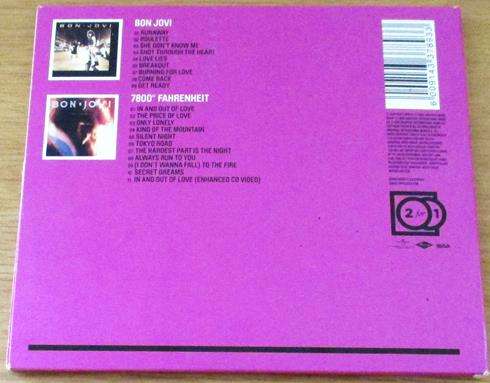 BON JOVI Bon Jovi + 7800 FAHRENHEIT 2xCD [Shelf G Box 17]