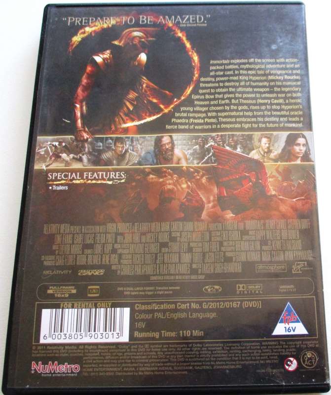 IMMORTALS DVD [BBOX 3]