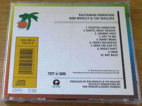 BOB MARLEY & THE WAILERS Rastaman Vibration CD [Shelf G Box 27]