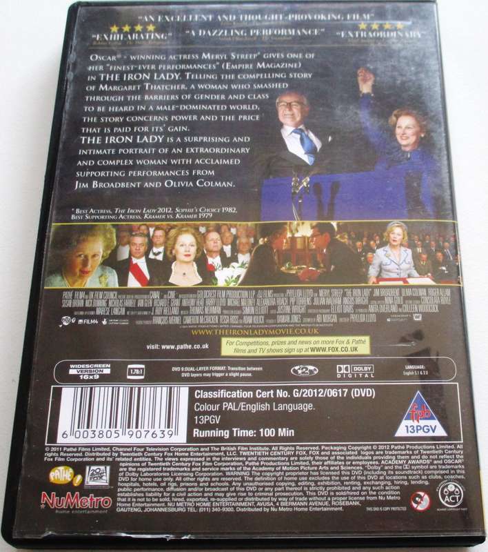 IRON LADY Meryl Streep DVD [BBOX 3]