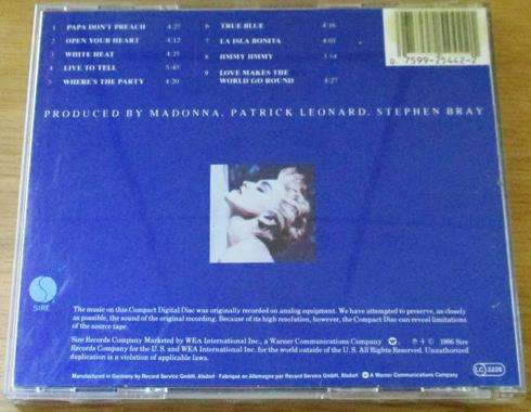MADONNA True Blue CD [Shelf G Box 17]