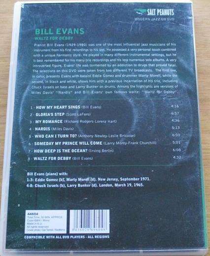 BILL EVANS Waltz for Debby DVD