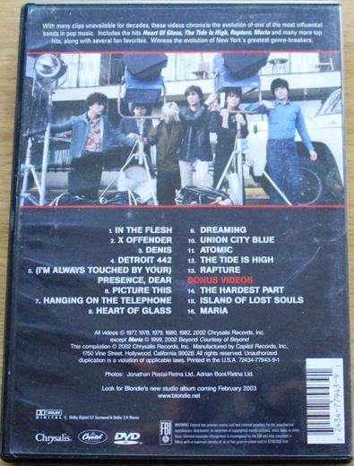 BLONDIE Greatest Video Hits DVD
