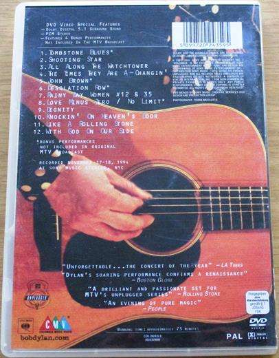 BOB DYLAN Unplugged DVD