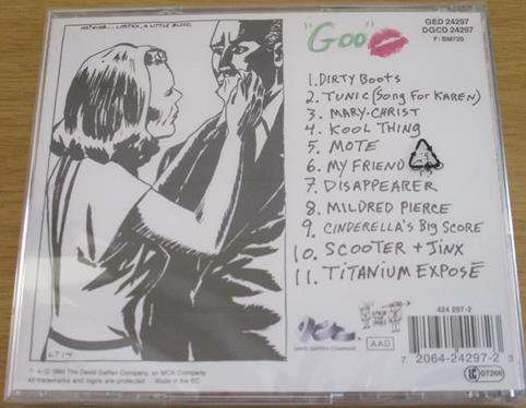 SONIC YOUTH Goo IMPORT CD