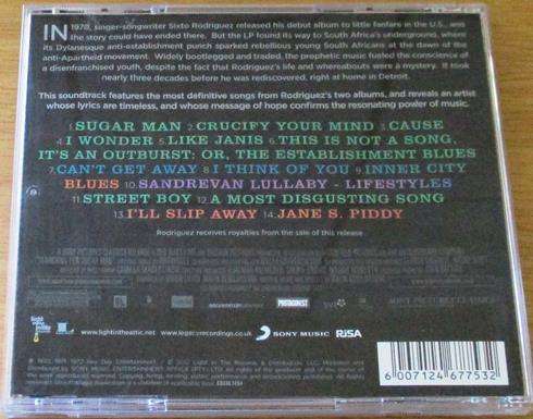 SEARCHING FOR SUGAR MAN Rodriguez CD [Shelf Z Box 5]