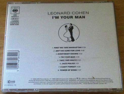LEONARD COHEN I'm Your Man CD [Shelf Z Box 5]