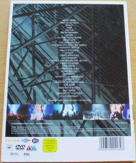 DAVID BOWIE A Reality Tour DVD