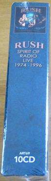 RUSH Spirit Of Radio Live 1974-1996 10xCD BOX SET