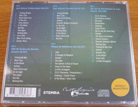 RUSH The Broadcast Collection 1974-1980 5xCD