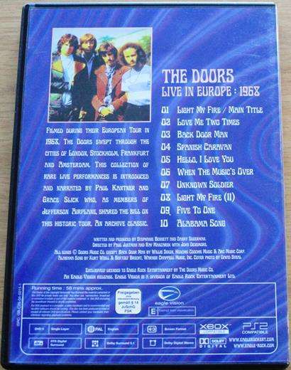 THE DOORS Live in Europe 1968 DVD