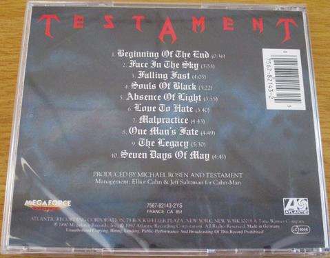 TESTAMENT Souls of Black CD