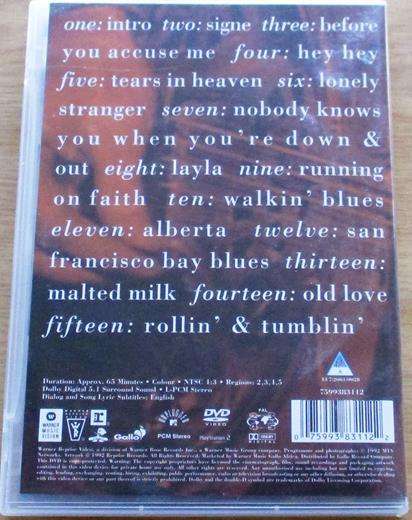 ERIC CLAPTON Unplugged DVD