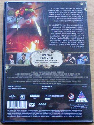 THE WAR OF THE WORLDS Live on Stage 2xDVD