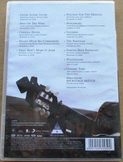 LEONARD COHEN Songs From the Road DVD