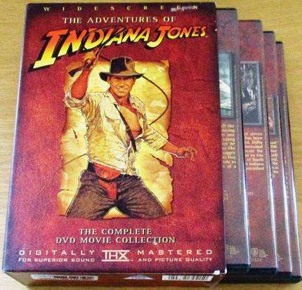 The Adventures of INDIANA JONES The Complete DVD Movie Collection 3 Films+Bonus Disc [BB TOP SHELF]