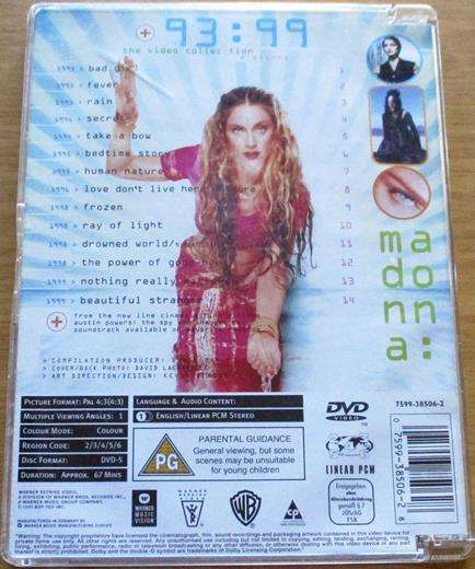 MADONNA The Video Collection 93-99 DVD