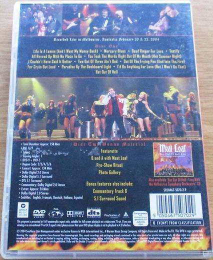 MEAT LOAF Live with the Melbourne Symphony Orchestra 2xDVD
