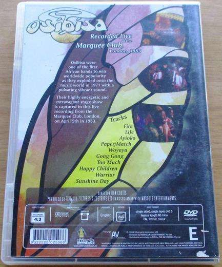 OSIBISA Recorded Live at the Marquee Club London 1983 DVD