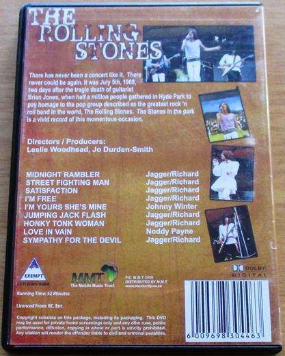 ROLLING STONES Live at Hyde Park July 1969 DVD