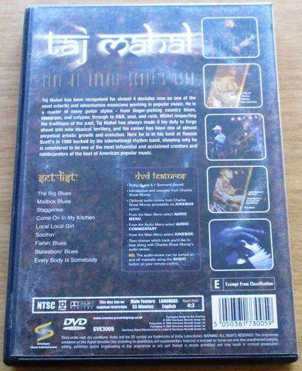TAJ MAHAL Live at Ronnie Scott's 1988. DVD