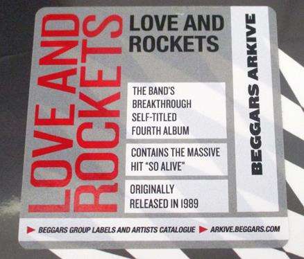 LOVE AND ROCKETS Love and Rockets LP VINYL Record