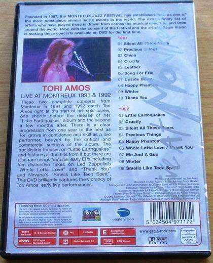 TORI AMOS Live at Montreux 1991 1992 DVD