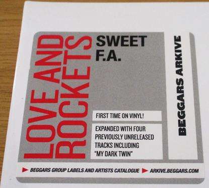 LOVE AND ROCKETS Sweet F.A. 2xLP VINYL Record