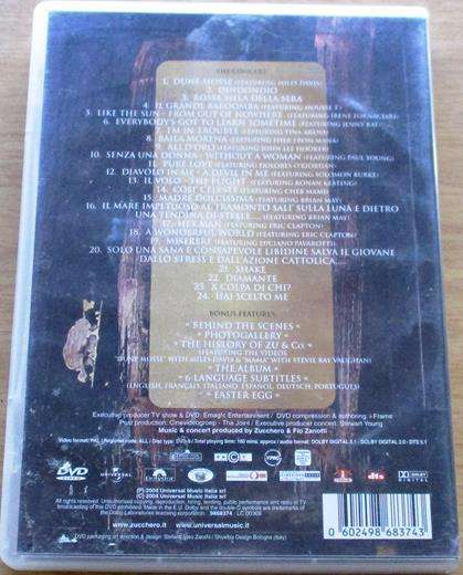 ZUCCHERO Live at the Royal Albert Hall London 2004 DVD