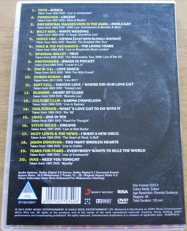 AWESOME 80'S Live Now and Then DVD