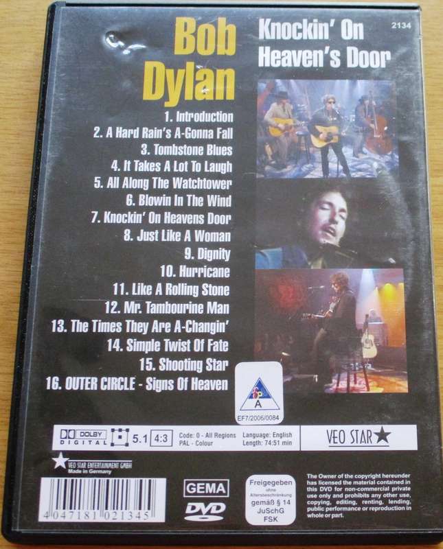 BOB DYLAN Knockin' on Heaven's Door DVD