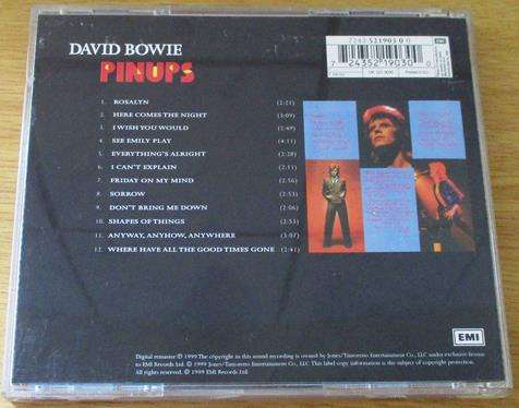 DAVID BOWIE Pin Ups 24 Bit Digitally Remastered CD