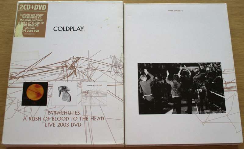 COLDPLAY Parachutes CD + A Rush of Blood to the Head CD+ Live 2003 DVD