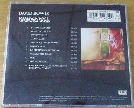 DAVID BOWIE Diamond Dogs 24 Bit Digitally Remastered CD
