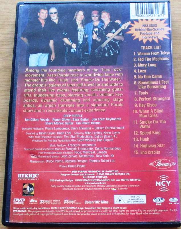 DEEP PURPLE Perihelion DVD