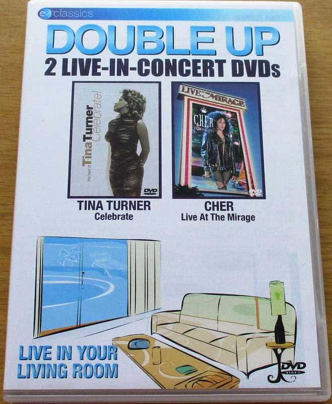 DOUBLE UP 2 LIVE IN CONCERT DVS Cher Celebrate + CHER Live at the Mirage 2xDVD
