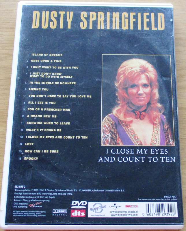 DUSTY SPRINGFIELD I Close my Eyes and Count to Ten DVD