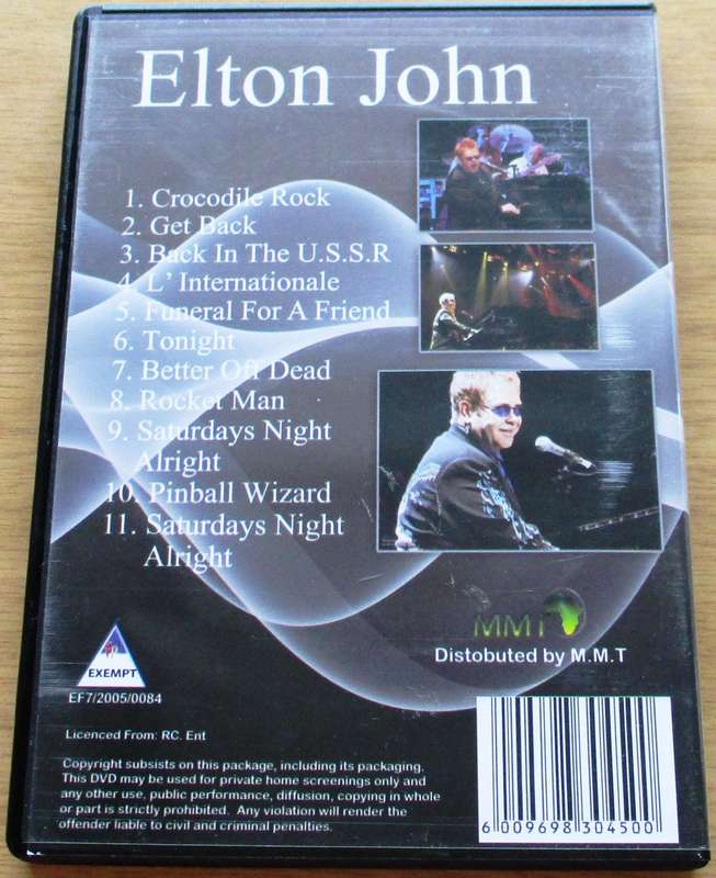 ELTON JOHN In Concert DVD