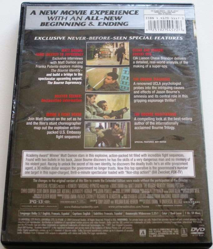 THE BOURNE IDENTITY Matt Damon DVD  [BBOX 15]