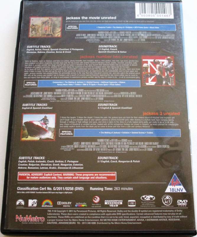 JACKASS The Movie Collection 3xDVD  [BBOX 15]