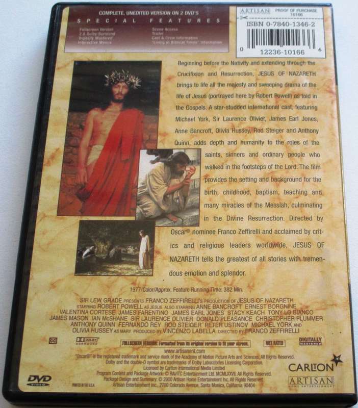 JESUS OF NAZARETH 2xDVD  [BBOX 15]