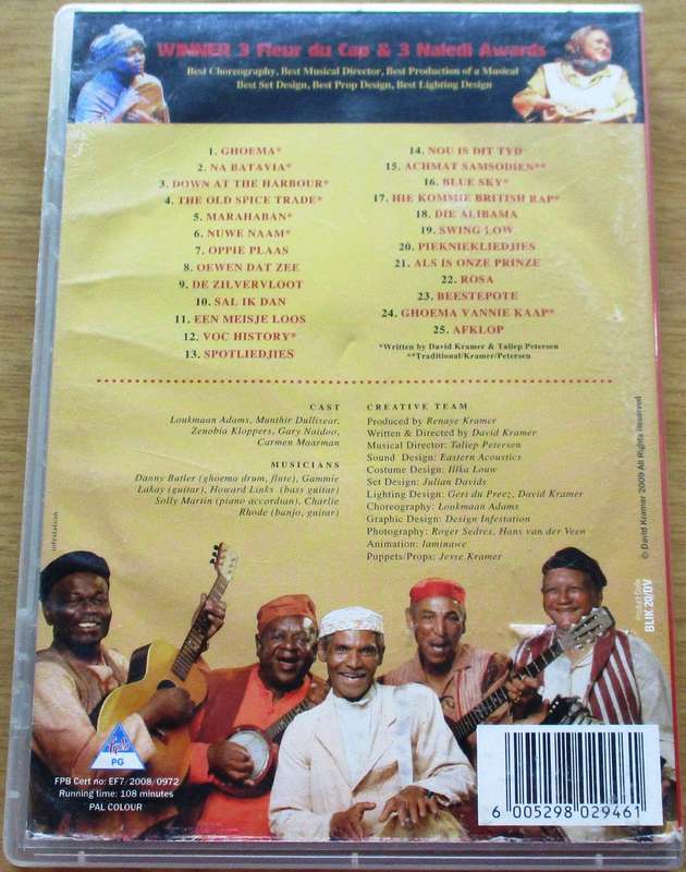 DAVID KRAMER & PETERSON Ghoema Die Storie van Kaapse Musiek DVD