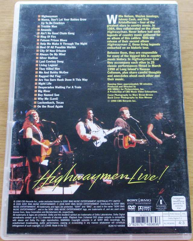 HIGHWAYMEN LIVE! DVD