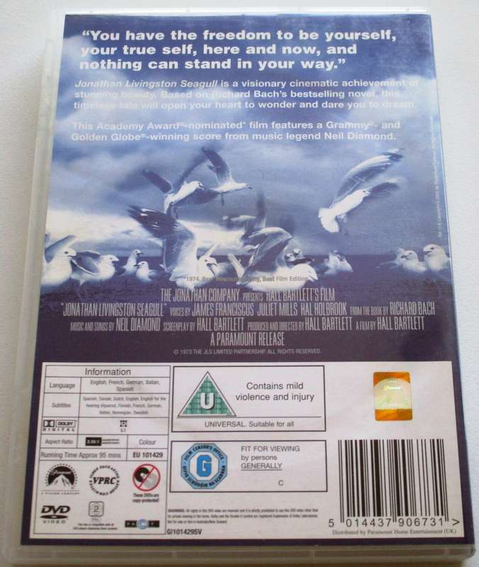 JONATHAN LIVINGSTON SEAGULL DVD  [BBOX 15]