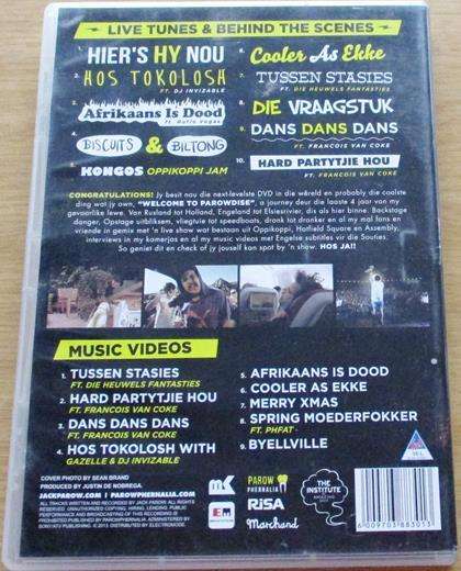 JACK PAROW Welcome to Paradise DVD