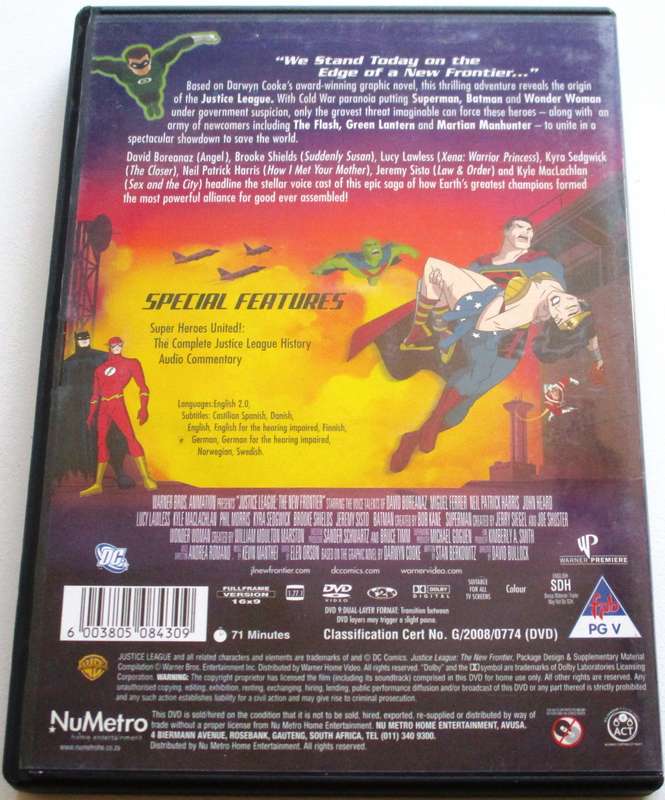 JUSTICE LEAGUE The New Frontier DVD  [BBOX 15]